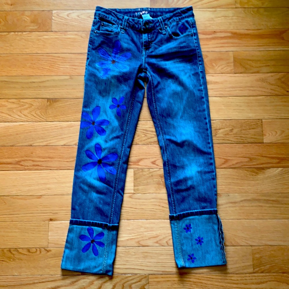 Upcycled garage jeans size 28 - hand painted